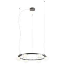 Redo SINCLAIR függeszték fém, üveg, fekete, áttetsző, LED, 3000K, 37.2W, 3306lm - 01-3248