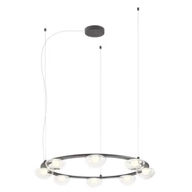 Redo SINCLAIR függeszték fém, üveg, fekete, áttetsző, LED, 3000K, 49.6W, 4093lm - 01-3250