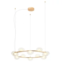 Redo SINCLAIR függeszték fém, üveg, arany, áttetsző, LED, 3000K, 74.4W, 5885lm - 01-3251