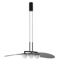 Redo CODY függeszték fém, üveg, fekete, fehér, LED, 3000K, 28W, 1600lm - 01-3309