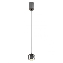 Redo AVES függeszték fém, üveg, króm, áttetsző, LED, 12W, 720lm, 3000K - 01-3551