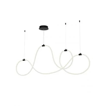 Redo HENK függeszték fém, műanyag, fekete, fehér, LED, 54W, 2700K, 3000K - 01-3557