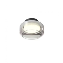 REDO SOLERA mennyezetlámpa, fém, üveg, fekete, füstszín, LED, 3000K-4000K, 18W, 711lm - 01-3588