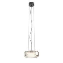 REDO SOLERA függeszték, fém, üveg, fekete, füstszín, LED, 3000K-4000K, 24W, 1043lm - 01-3591