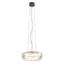 REDO SOLERA függeszték, fém, üveg, fekete, füstszín, LED, 3000K-4000K, 36W, 1773lm - 01-3592