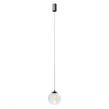 REDO IRIDES függeszték, fém, üveg, fekete, áttetsző, LED, 3000K, 5W, 404lm - 01-3593