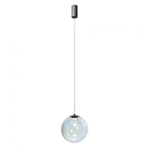 REDO IRIDES függeszték, fém, üveg, fekete, áttetsző, LED, 3000K, 10W, 645lm - 01-3595