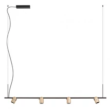REDO KOBE függeszték, fém, fekete, kávé, LED, 3000K, 25W, 2036lm - 01-3672
