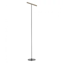 REDO PRAXI állólámpa, fém, fekete, kávé, LED, 3000K, 8.3W, 389lm - 01-3717