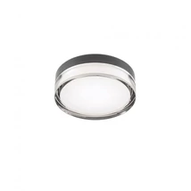 REDO FRISBI mennyezetlámpa, fém, műanyag, fekete, fehér, áttetsző, LED, 3000K, 8W, 440lm, IP44 - 01-3733
