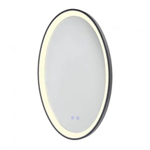 REDO VANITY fali lámpa, fém, üveg, fekete, tükör, LED, 3000K-4000K-6000K, 33W, 2972lm, IP44 - 01-3823