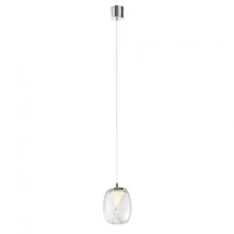 REDO DROP függeszték, fém, üveg, króm, áttetsző, LED, 3000K, 6W, 420lm - 01-3925