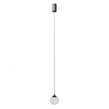 REDO IRIDES függeszték, fém, üveg, fekete, áttetsző, LED, 3000K, 3W, 209lm - 01-3956