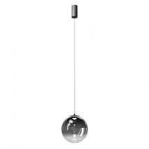 REDO IRIDES függeszték, fém, üveg, fekete, füstszín, LED, 3000K, 10W, 645lm - 01-3964