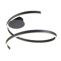 REDO SCROLL mennyezetlámpa, fém, fekete, LED, 3000K-4000K-6000K, 38W, 1910lm - 01-4012