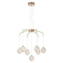 Redo GIANET függeszték fém, akril, arany, áttetsző, LED, 28W, 2439lm, 3000K - 01-4039