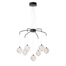 Redo GIANET függeszték fém, akril, fekete, áttetsző, LED, 28W, 2439lm, 3000K - 01-4040
