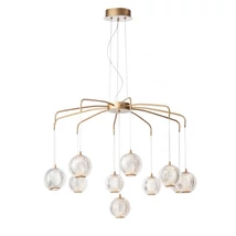 Redo GIANET függeszték fém, akril, arany, áttetsző, LED, 42W, 3663lm, 3000K - 01-4041
