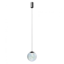 REDO IRIDES függeszték, fém, üveg, fekete, áttetsző, LED, 2700K, 7W, 481lm - 01-4082