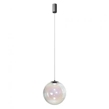 REDO IRIDES függeszték, fém, üveg, fekete, áttetsző, LED, 2700K, 12W, 774lm - 01-4084