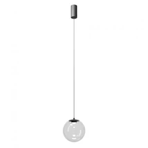 REDO IRIDES függeszték, fém, üveg, fekete, áttetsző, LED, 2700K, 7W, 481lm - 01-4087