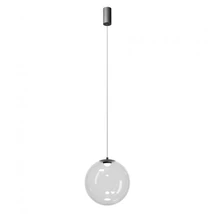 REDO IRIDES függeszték, fém, üveg, fekete, áttetsző, LED, 2700K, 12W, 774lm - 01-4089