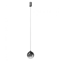 REDO IRIDES függeszték, fém, üveg, fekete, füstszín, LED, 2700K, 5W, 332lm - 01-4091