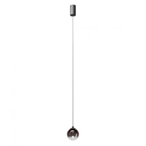 REDO IRIDES függeszték, fém, üveg, fekete, kávé, LED, 2700K, 3W, 199lm - 01-4095