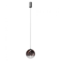 REDO IRIDES függeszték, fém, üveg, fekete, kávé, LED, 2700K, 7W, 481lm - 01-4097