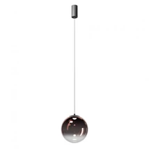REDO IRIDES függeszték, fém, üveg, fekete, kávé, LED, 2700K, 10W, 690lm - 01-4098