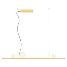 Redo DUNE függeszték fém, üveg, arany, opál, LED, 40W, 1958lm, 3000K - 01-4297