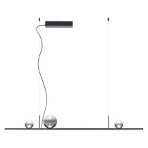 Redo DUNE függeszték fém, üveg, fekete, füstszín, LED, 40W, 1958lm, 3000K - 01-4298