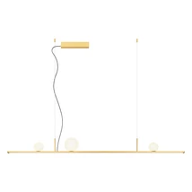 Redo DUNE függeszték fém, üveg, arany, opál, LED, 48W, 2020lm, 2700K - 01-4299