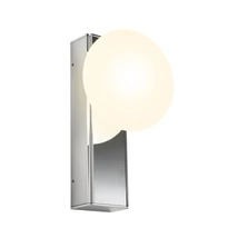 Redo OVUM fali lámpa fém, üveg, króm, fehér, LED, 5W, 555lm, 3000K-4000K, IP44 - 01-4303