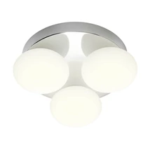 Redo OVUM mennyezeti lámpa fém, üveg, króm, fehér, LED, 3x5W, 1170lm, 3000K-4000K, IP44 - 01-4306