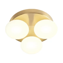 Redo OVUM mennyezeti lámpa fém, üveg, sárgaréz, fehér, LED, 3x5W, 1170lm, 3000K-4000K, IP44 - 01-4307