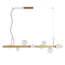 Redo GOJI függeszték fém, üveg, arany, opál, LED, 47W, 2476lm, 3000K - 01-4334