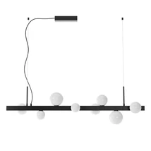 Redo GOJI függeszték fém, üveg, fekete, opál, LED, 47W, 2476lm, 3000K - 01-4335