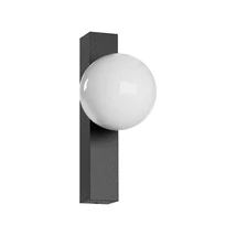 Redo GOJI fali lámpa fém, üveg, fekete, opál, LED, 6.3W, 336lm, 3000K - 01-4337