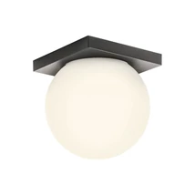 Redo OPALE fali lámpa fém, üveg, fekete, opál, LED, 12W, 1078lm, 2700K, IP44 - 01-4381