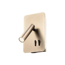 Redo QUDA fali lámpa fém, bronz, LED, 6W+3W, 330lm+135lm, 3000K - 01-4474