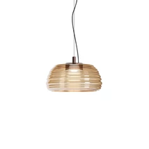 Redo ONDULA függeszték fém, üveg, barna, borostyán, LED, 18W, 1667lm, 2700K-3000K - 01-4540