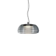 Redo ONDULA függeszték fém, üveg, fekete, füstszín, LED, 18W, 1667lm, 2700K-3000K - 01-4541