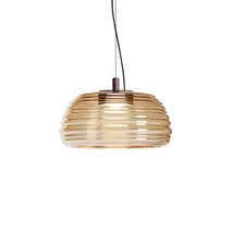 Redo ONDULA függeszték fém, üveg, barna, borostyán, LED, 20W, 1984lm, 2700K-3000K - 01-4542