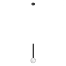 Redo BOLLA függeszték fém, üveg, fekete, áttetsző, LED, 8W, 603lm, 2700K-3000K - 01-4551