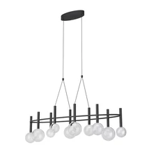 Redo BOLLA függeszték fém, üveg, fekete, áttetsző, LED, 44W, 3312lm, 2700K-3000K - 01-4560