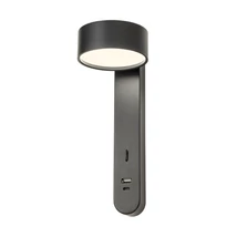 Redo SADES fali lámpa fém, fekete, LED, 6W, 400lm, 3000K - 01-4643