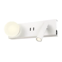 Redo NORMA fali lámpa fém, üveg, fehér, opál, LED, 5W+3W, 330lm+120lm, 3000K - 01-4660