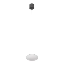 Redo ETHOS függeszték fém, üveg, fekete, opál, LED, 9W, 668lm, 2700K-3000K - 01-4676