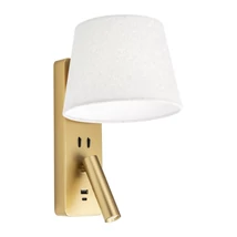 Redo NEMIA fali lámpa fém, arany, E27+LED, 15W, 135lm, 2700K - 01-4762